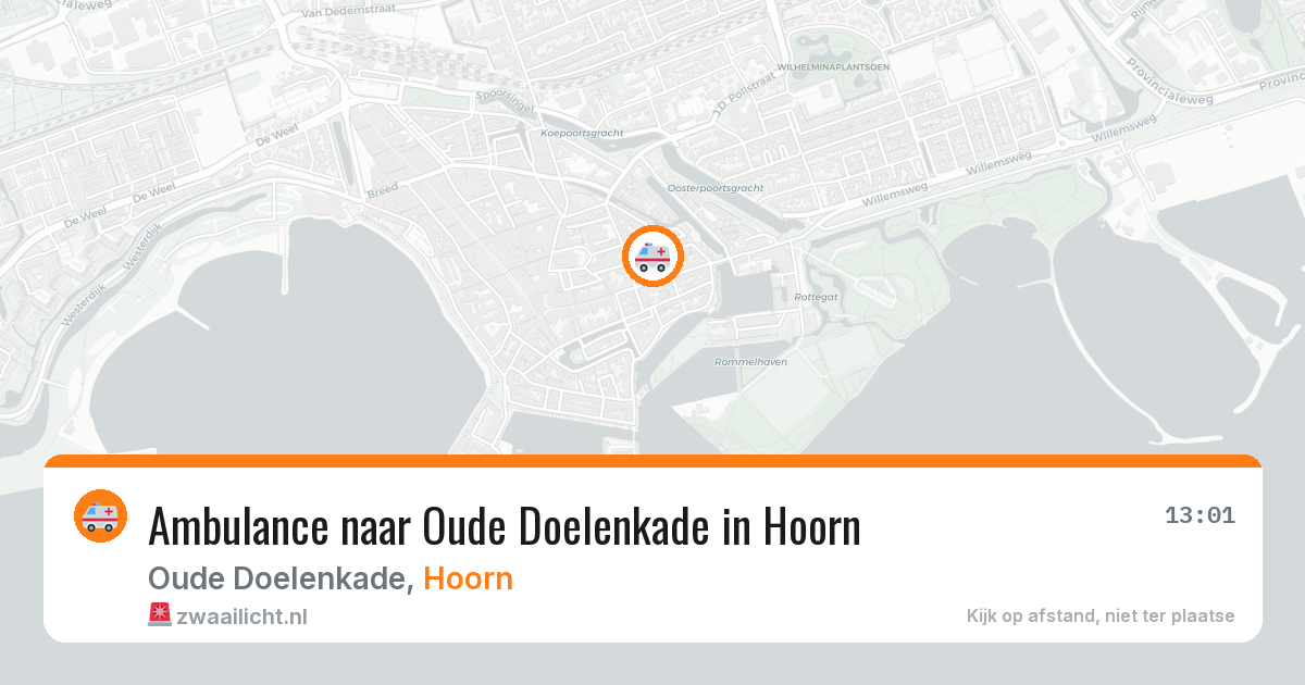 Ambulance naar Oude Doelenkade in Hoorn — 5 jul 2026