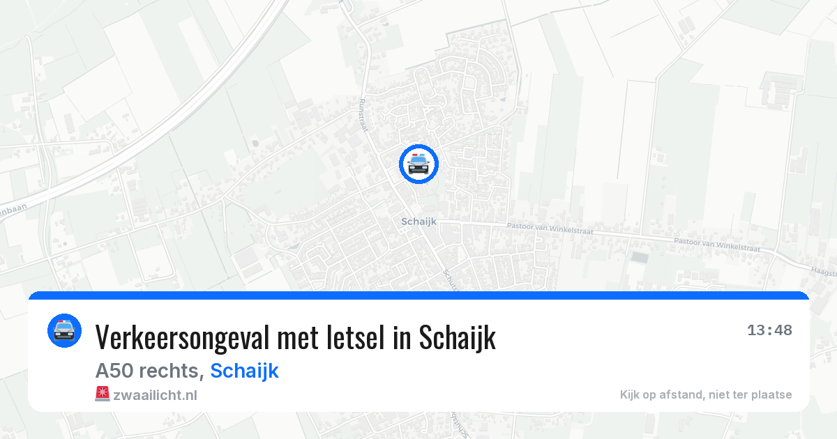 Verkeersongeval met letsel in Schaijk — 10 mrt 2026