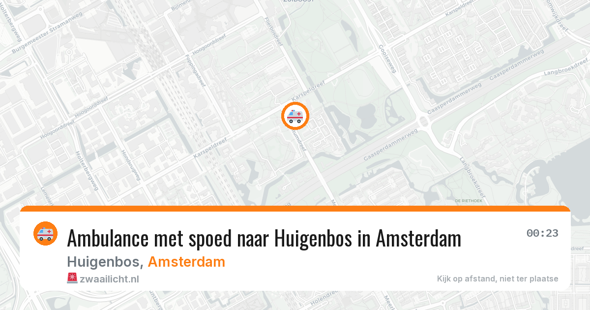Ambulance met spoed naar Huigenbos in Amsterdam — 5 apr 2026