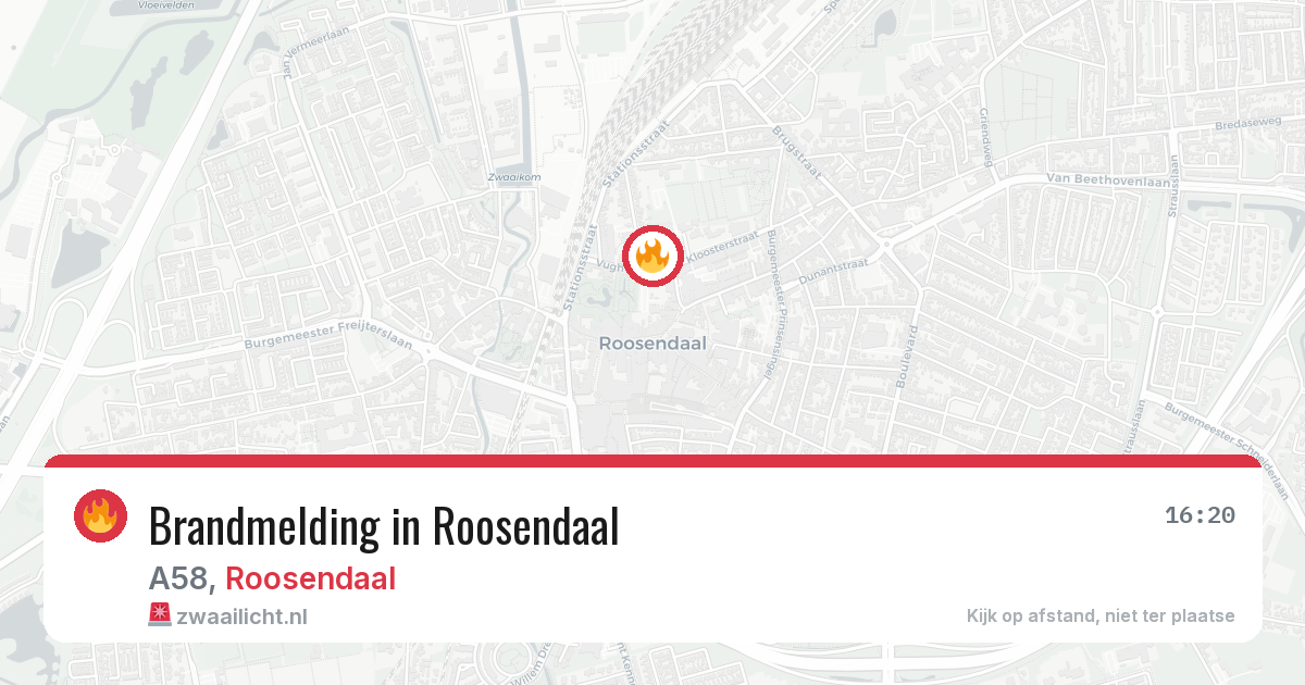 Brandmelding in Roosendaal — 7 jul 2026