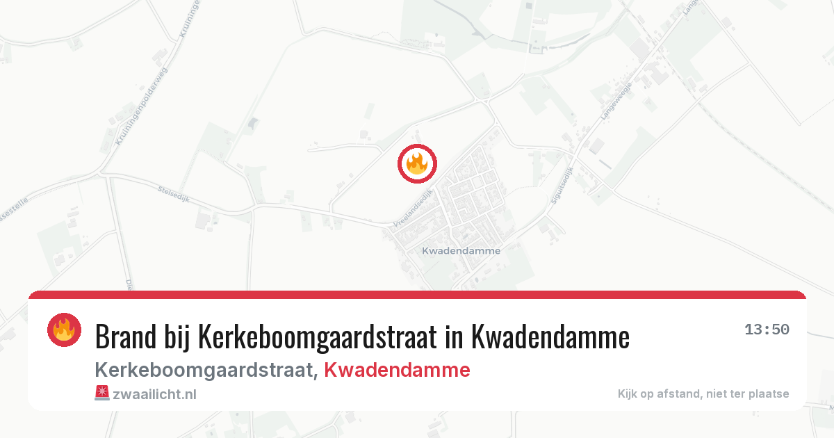 Brand bij Kerkeboomgaardstraat in Kwadendamme — 16 jun 2026
