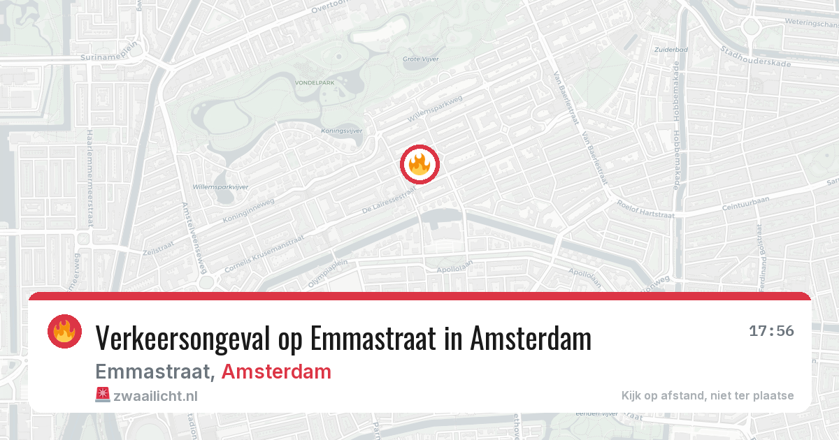 Verkeersongeval op Emmastraat in Amsterdam — 7 apr 2026