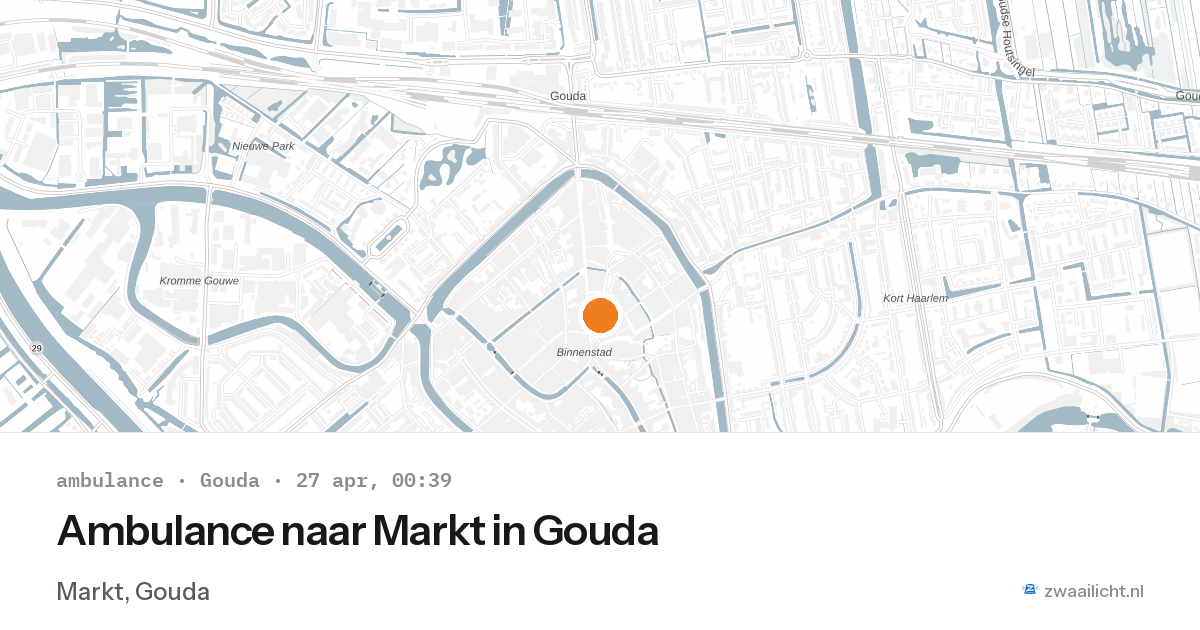 Ambulance naar Markt in Gouda — 26 apr 2026
