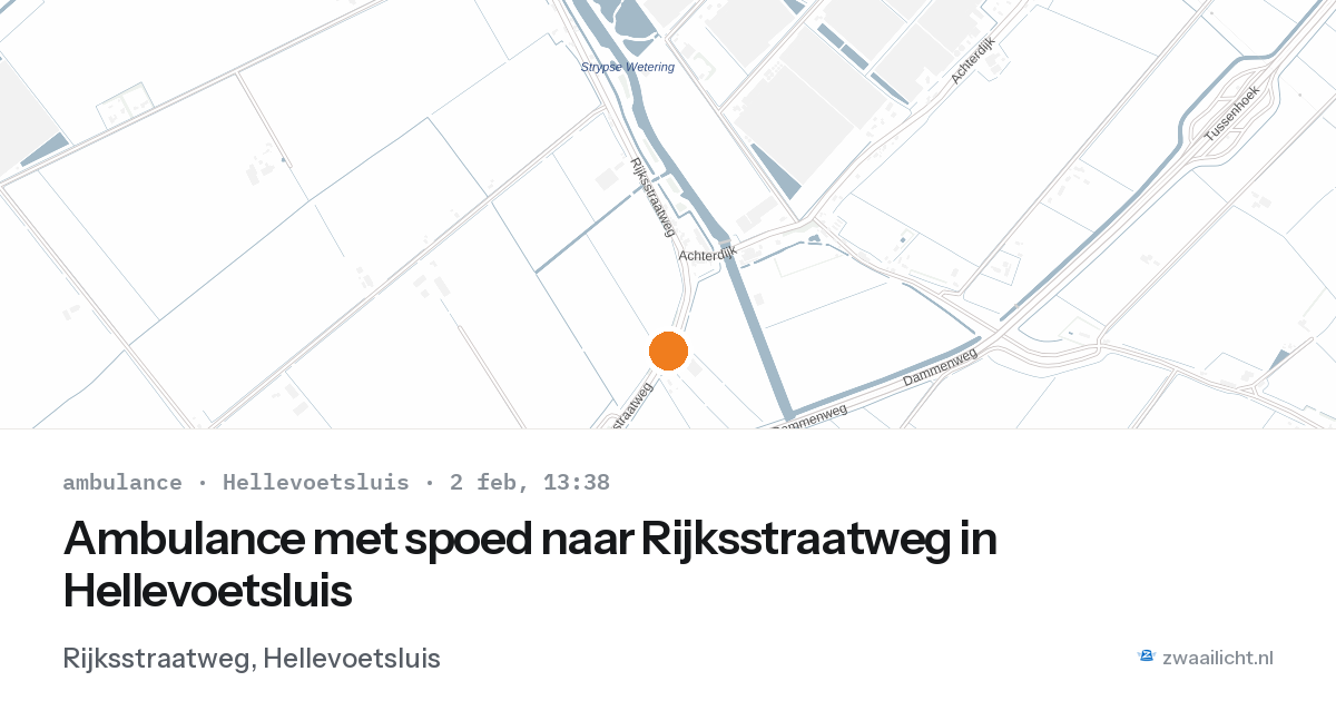 Ambulance met spoed naar Rijksstraatweg in Hellevoetsluis — 2 feb 2026