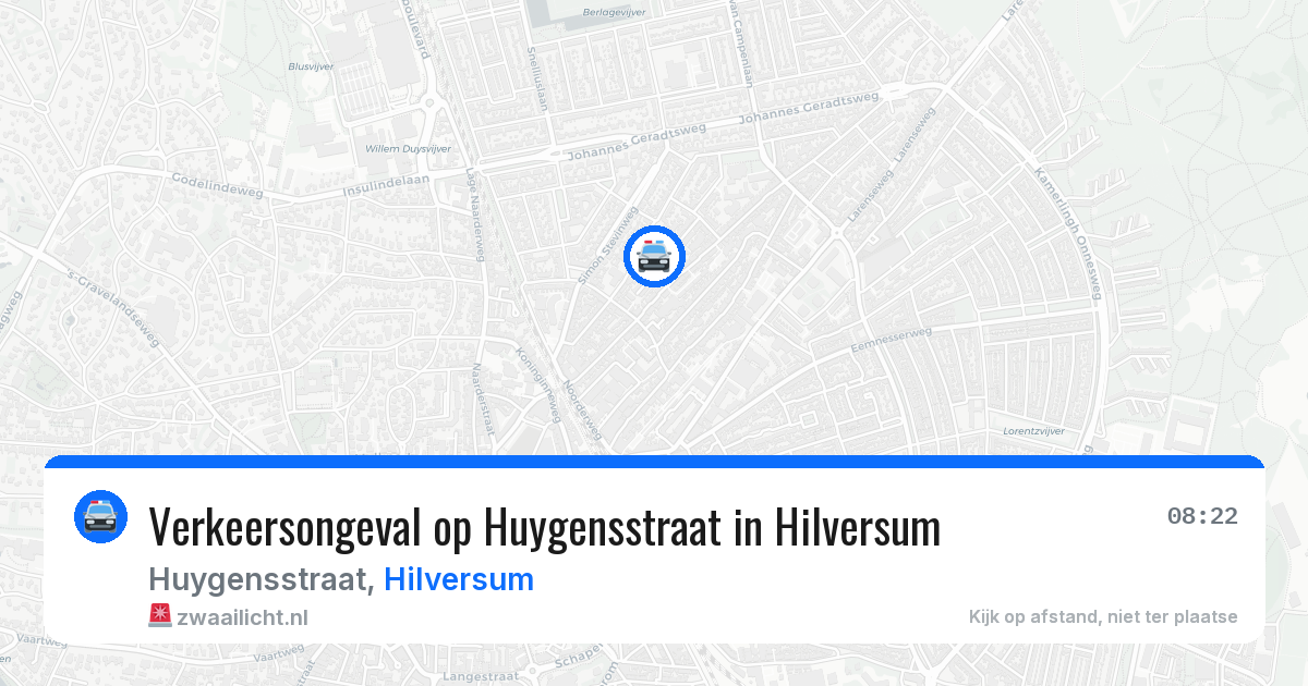 Verkeersongeval op Huygensstraat in Hilversum — 24 jun 2026