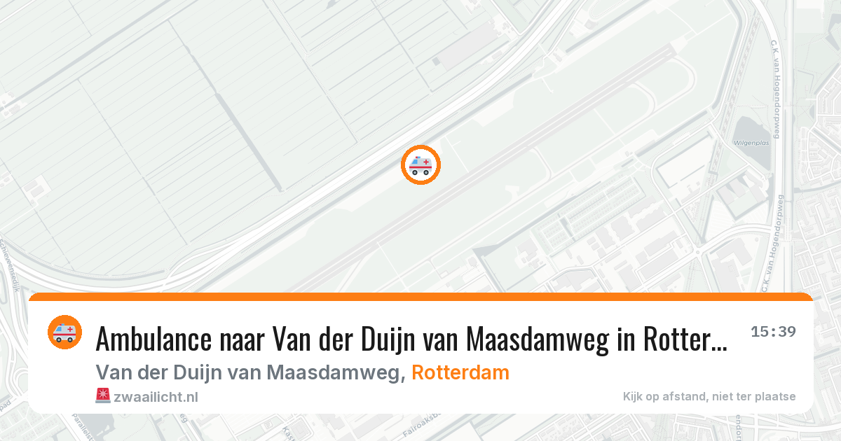 Ambulance naar Van der Duijn van Maasdamweg in Rotterdam — 16 mrt 2026