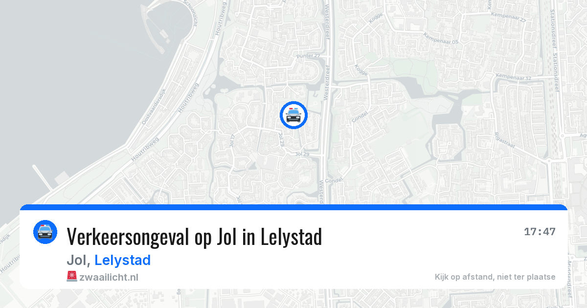 Verkeersongeval op Jol in Lelystad — 12 aug 2026