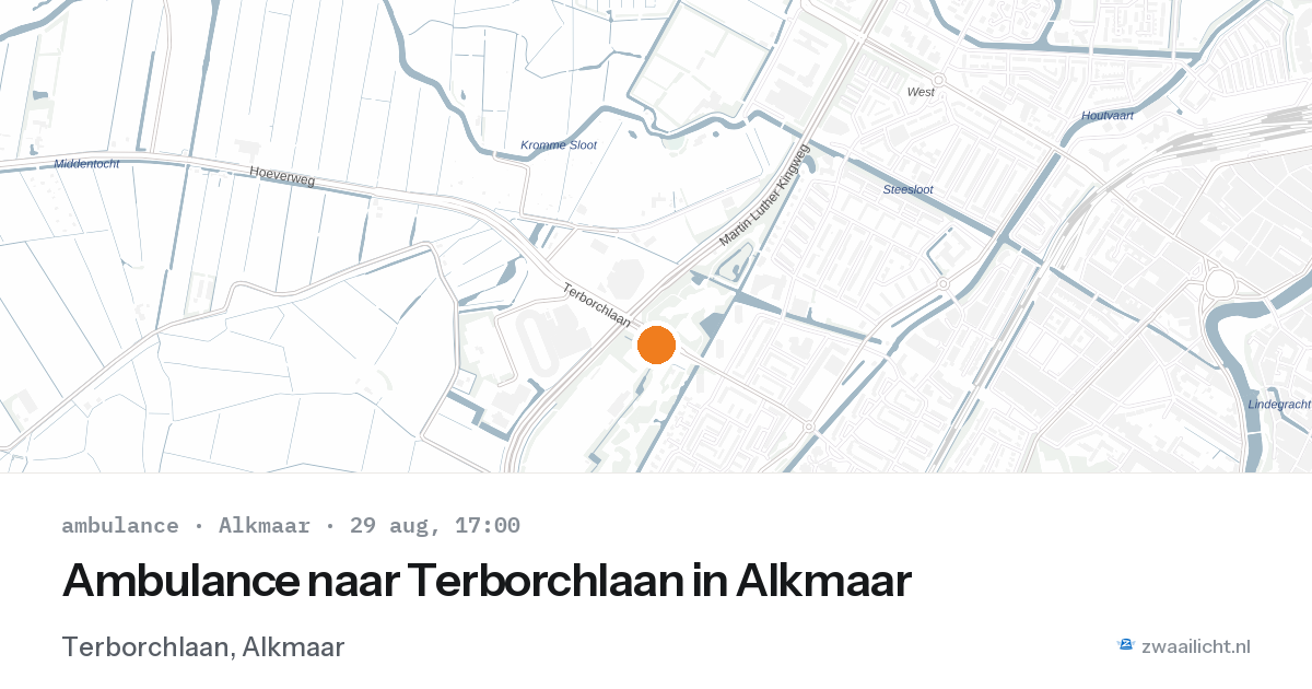 Ambulance naar Terborchlaan in Alkmaar — 29 aug 2026