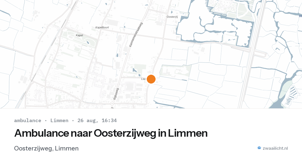 Ambulance naar Oosterzijweg in Limmen — 26 aug 2026