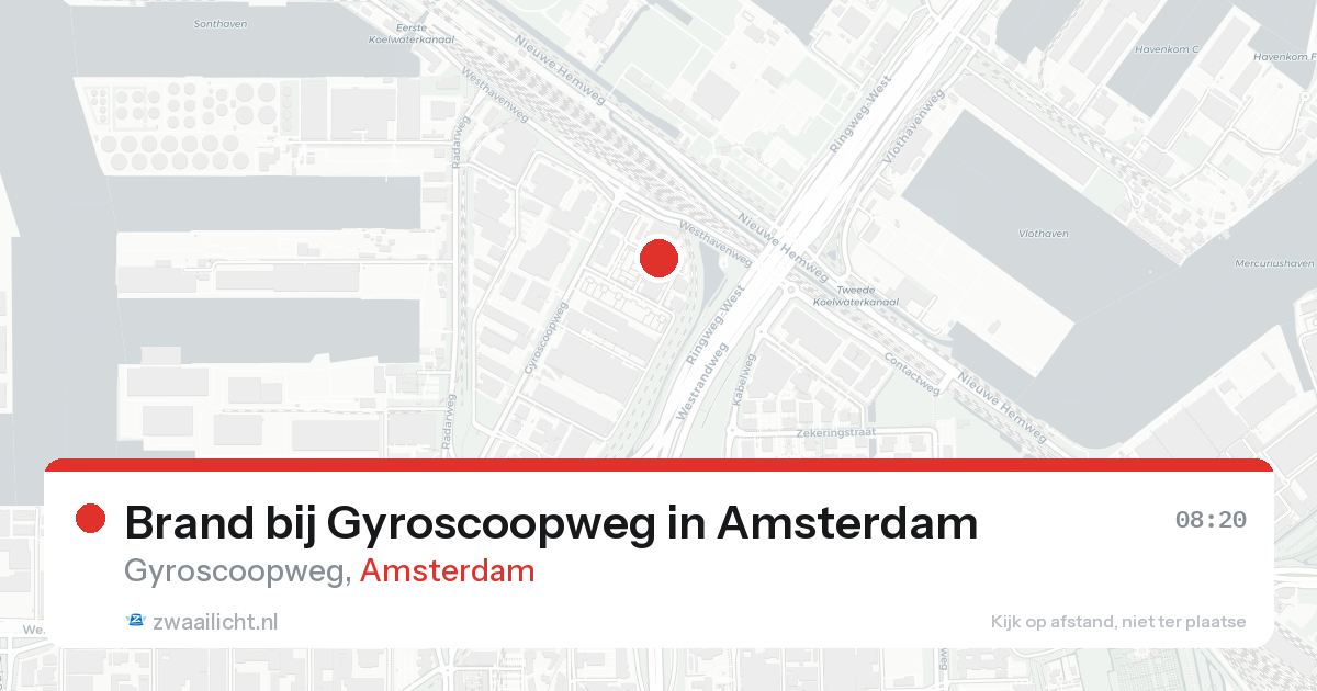 Brand bij Gyroscoopweg in Amsterdam — 12 jun 2026