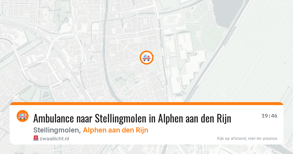 Ambulance naar Stellingmolen in Alphen aan den Rijn — 27 jul 2026