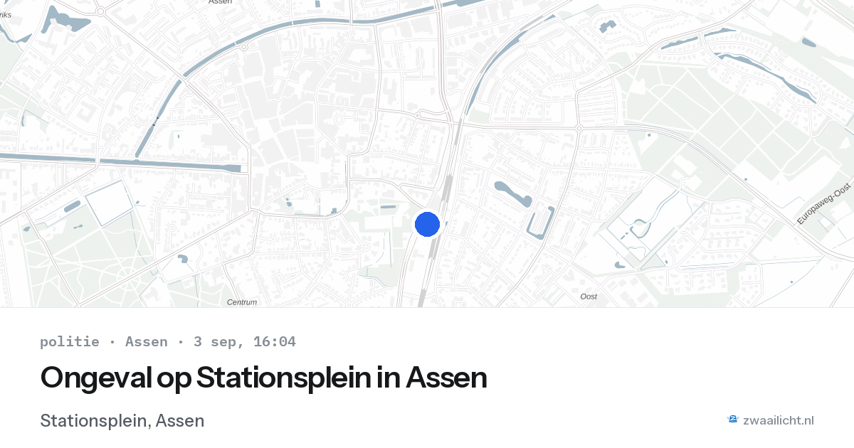 Ongeval op Stationsplein in Assen — 3 sep 2026