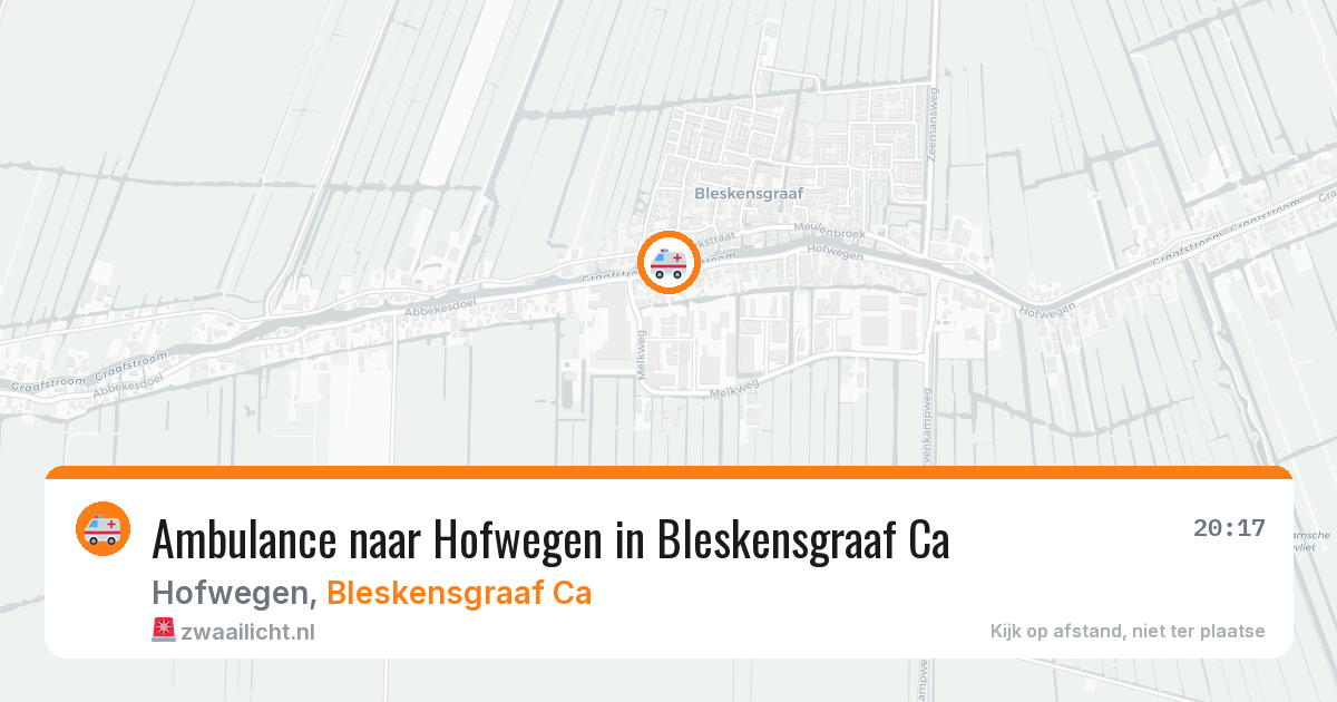 Ambulance naar Hofwegen in Bleskensgraaf Ca — 28 jul 2026