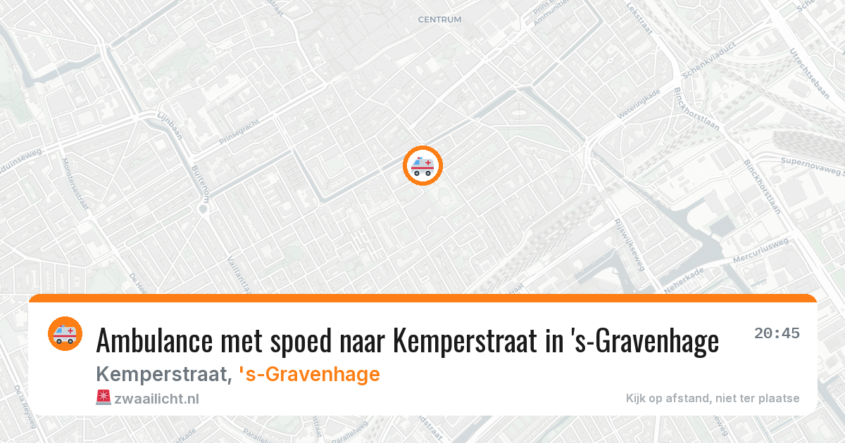 Ambulance met spoed naar Kemperstraat in 's-Gravenhage — 6 jul 2026