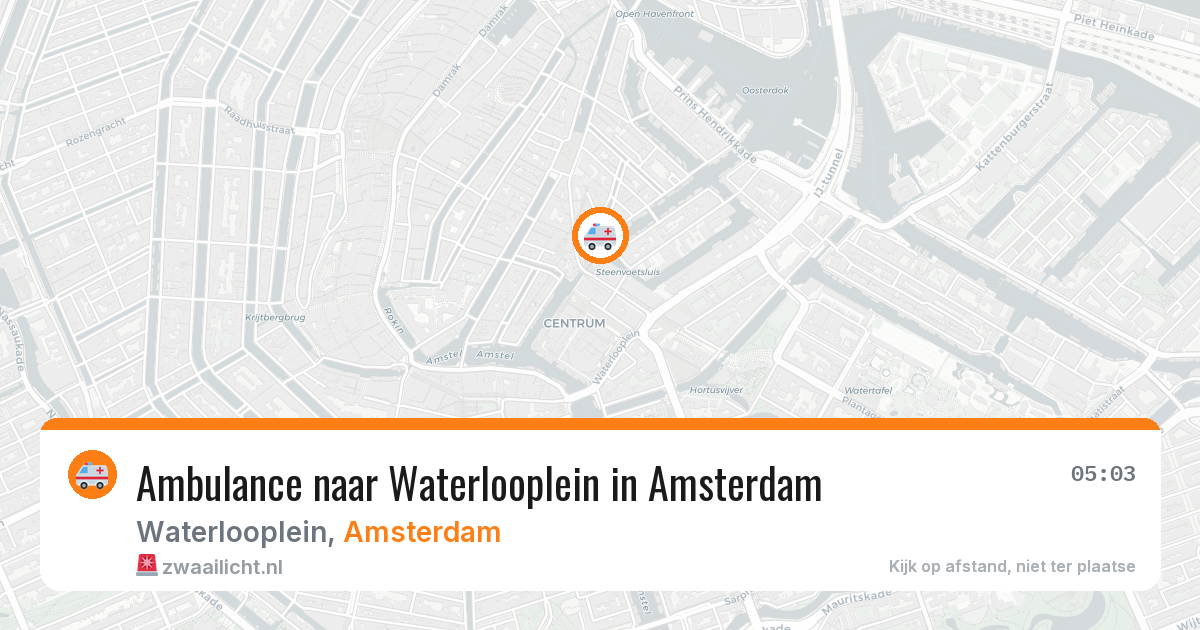Ambulance naar Waterlooplein in Amsterdam — 1 aug 2026