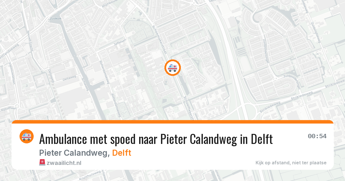 Ambulance met spoed naar Pieter Calandweg in Delft — 19 jun 2026
