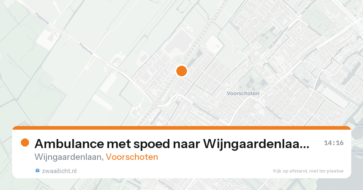 Ambulance met spoed naar Wijngaardenlaan in Voorschoten — 11 jun 2026