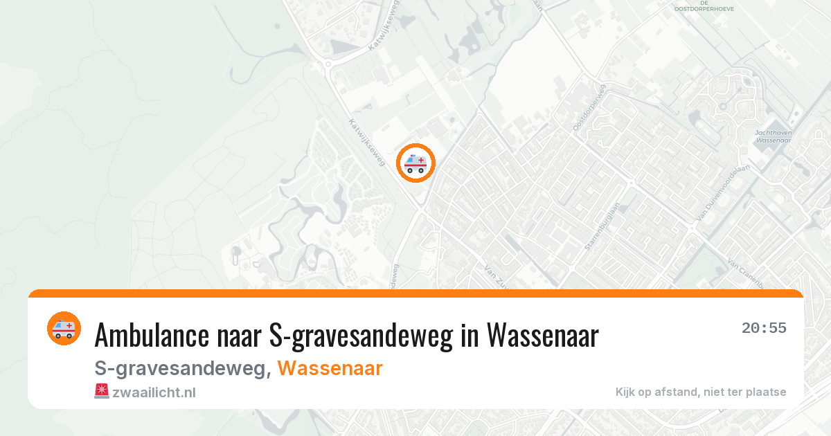 Ambulance naar S-gravesandeweg in Wassenaar — 1 aug 2026