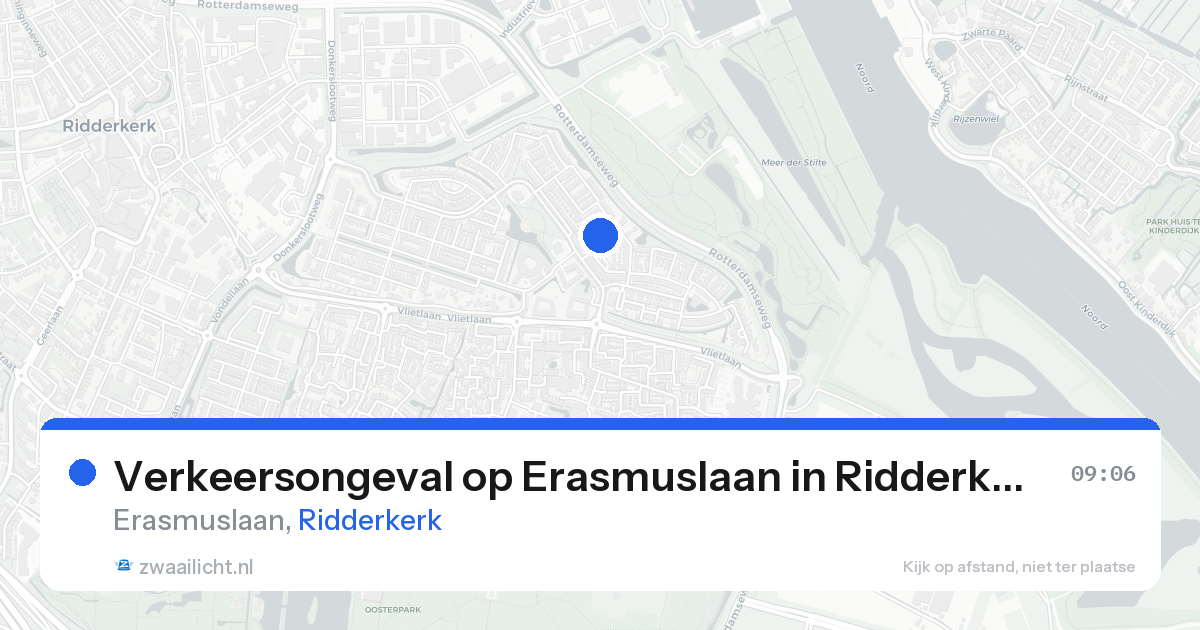 Verkeersongeval op Erasmuslaan in Ridderkerk — 18 jan 2026