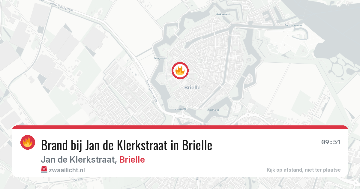 Brand bij Jan de Klerkstraat in Brielle — 19 mei 2026