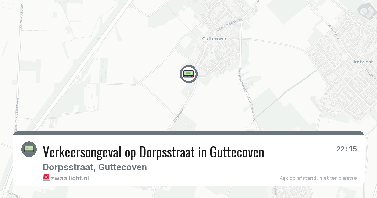 Verkeersongeval op Dorpsstraat in Guttecoven — 11 jun 2026