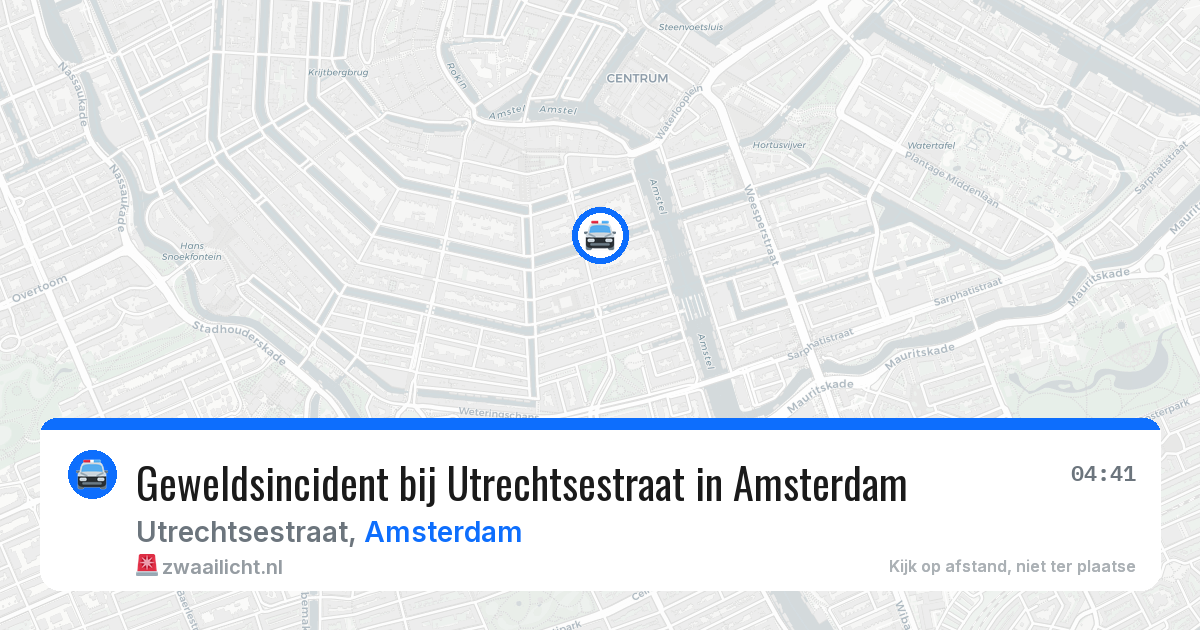 Geweldsincident bij Utrechtsestraat in Amsterdam — 8 jul 2026