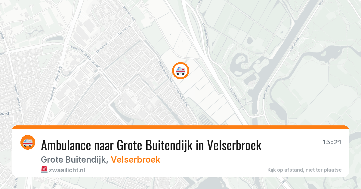 Ambulance naar Grote Buitendijk in Velserbroek — 1 aug 2026