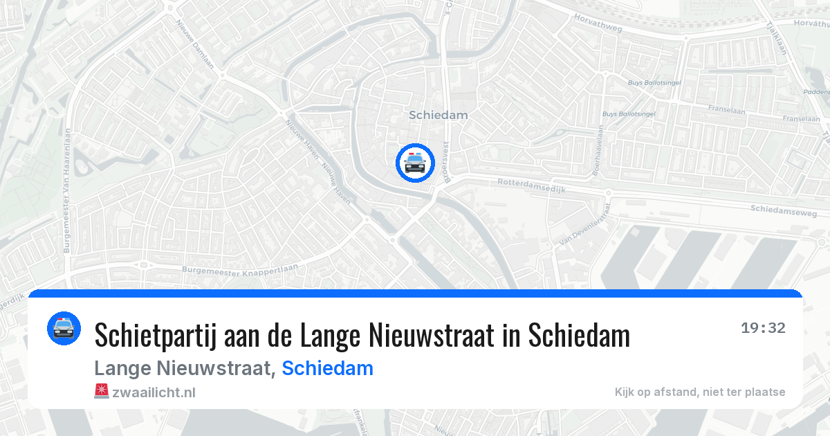 Schietpartij aan de Lange Nieuwstraat in Schiedam — 29 jun 2026