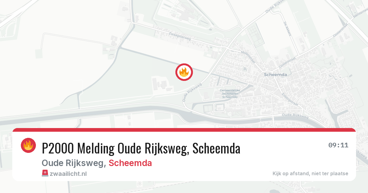 P2000 Melding Oude Rijksweg, Scheemda — 25 apr 2026