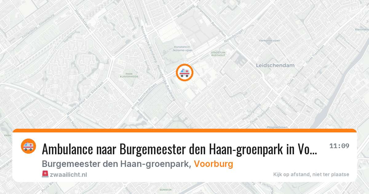 Ambulance naar Burgemeester den Haan-groenpark in Voorburg — 3 jun 2026