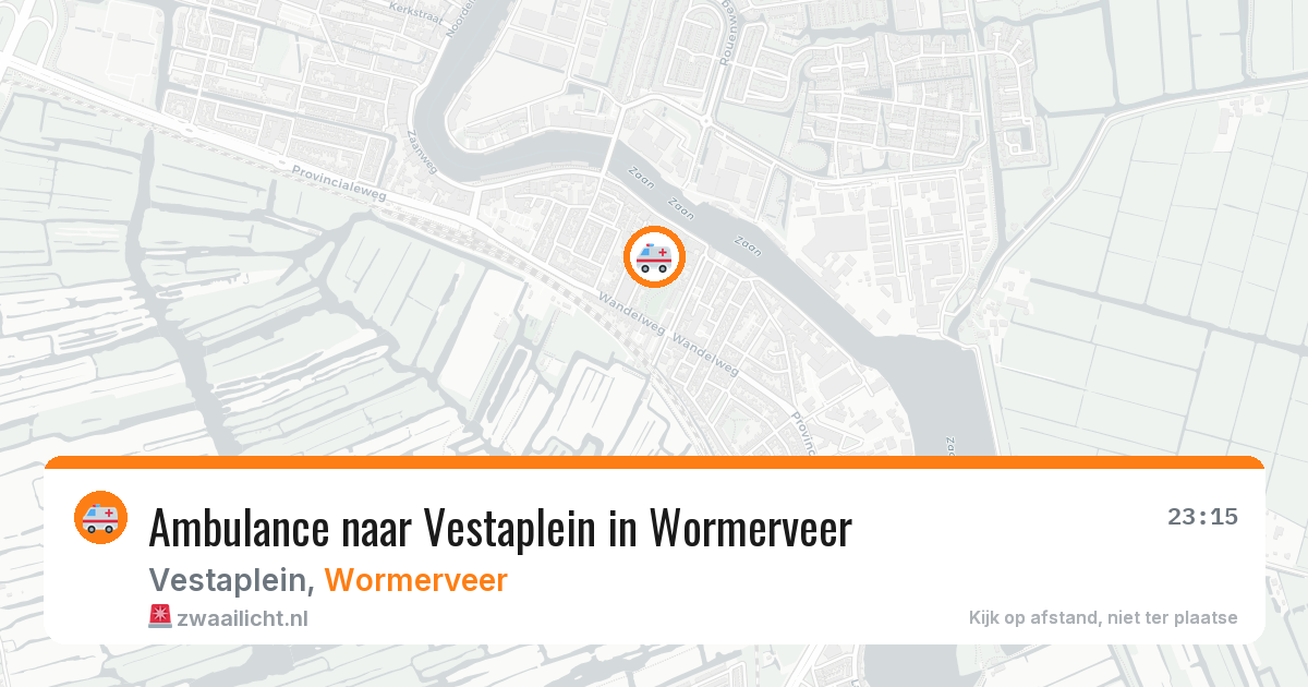 Ambulance naar Vestaplein in Wormerveer — 20 jul 2026