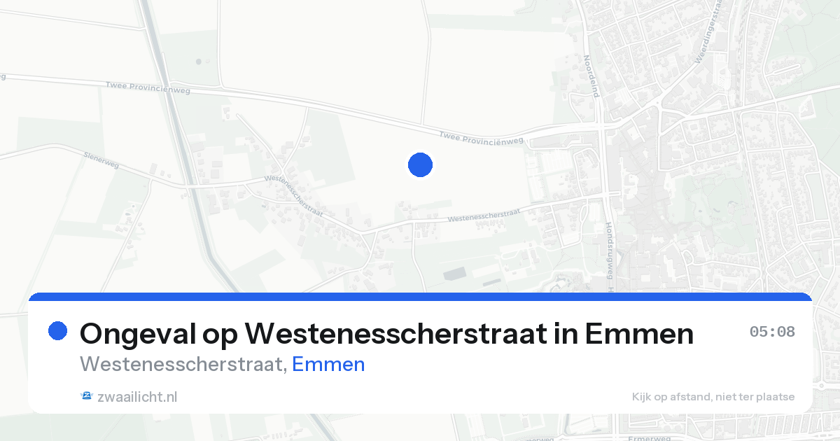 Ongeval op Westenesscherstraat in Emmen — 22 aug 2026