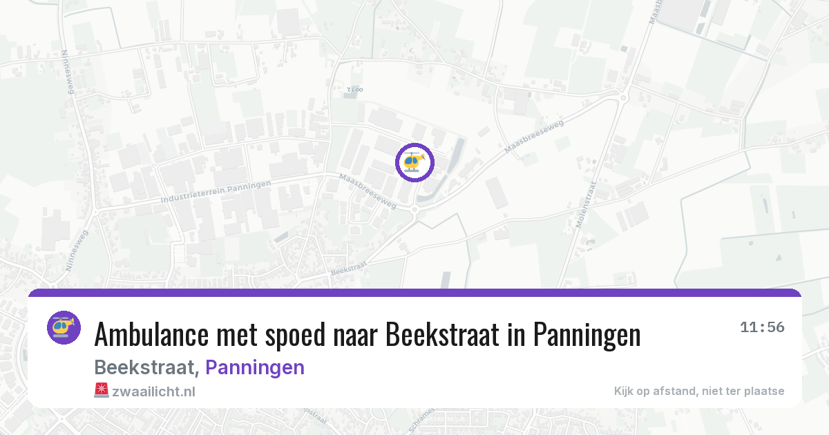 Ambulance met spoed naar Beekstraat in Panningen — 10 jul 2026