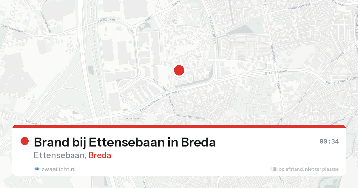 Brand bij Ettensebaan in Breda — 15 aug 2026