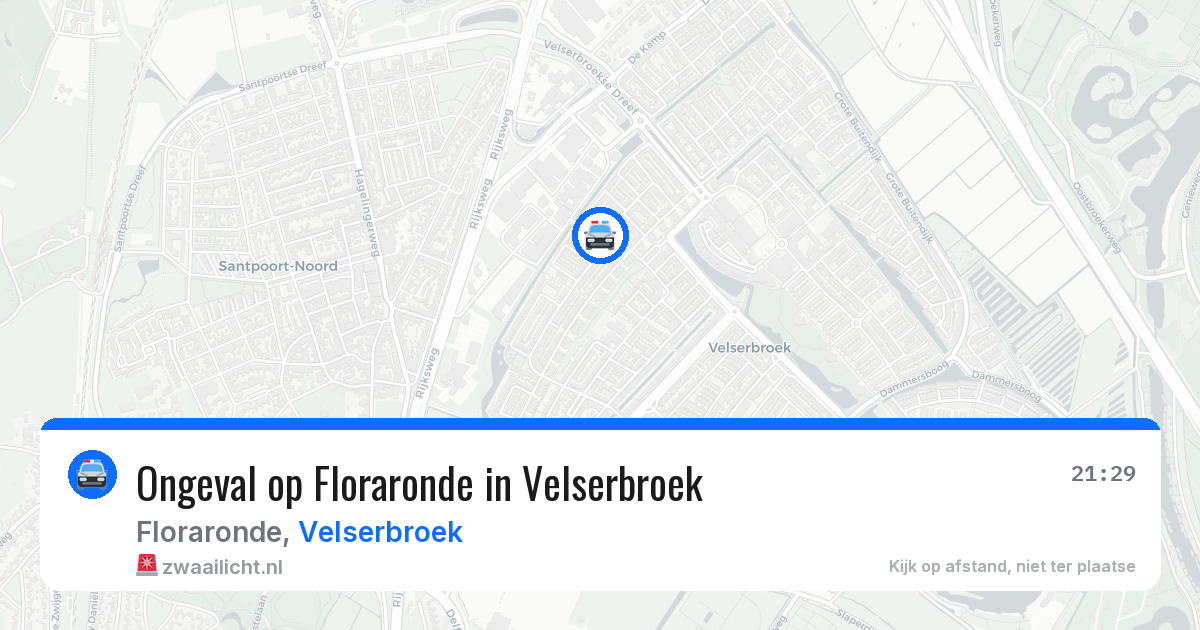 Ongeval op Floraronde in Velserbroek — 1 aug 2026