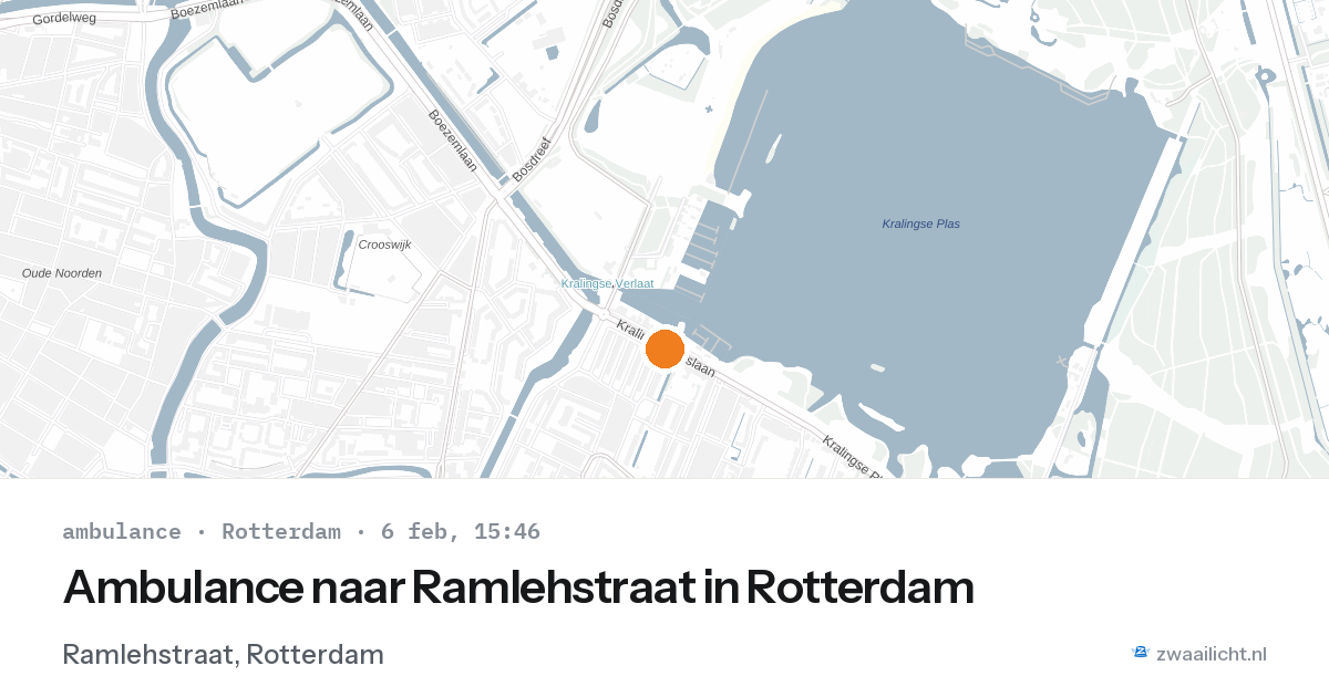Ambulance naar Ramlehstraat in Rotterdam — 6 feb 2026