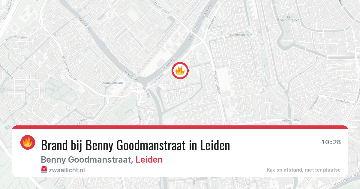 Brand bij Benny Goodmanstraat in Leiden — 7 jun 2026
