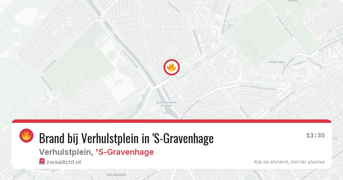 Brand bij Verhulstplein in 'S-Gravenhage — 11 aug 2026