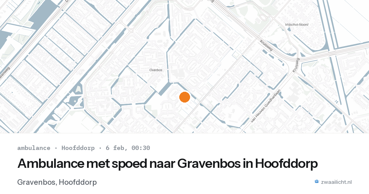 Ambulance met spoed naar Gravenbos in Hoofddorp — 5 feb 2026