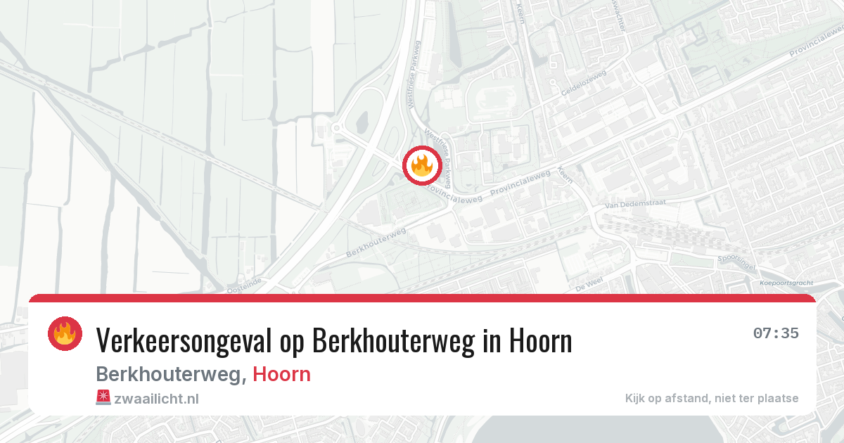 Verkeersongeval op Berkhouterweg in Hoorn — 10 apr 2026