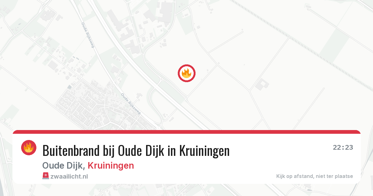Buitenbrand bij Oude Dijk in Kruiningen — 29 jun 2026
