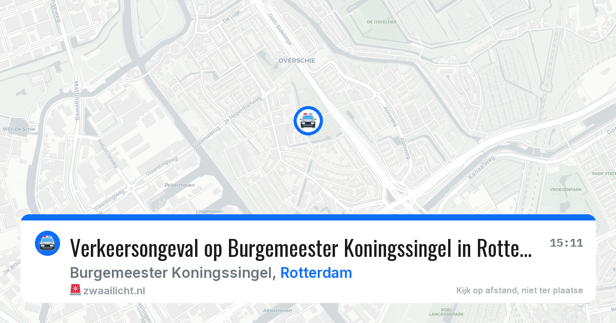 Verkeersongeval op Burgemeester Koningssingel in Rotterdam — 20 mrt 2026