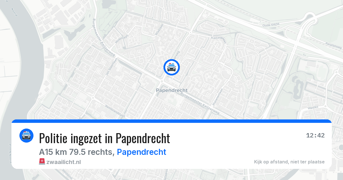 Politie ingezet in Papendrecht — 11 apr 2026 | 🚨 Zwaailicht.nl