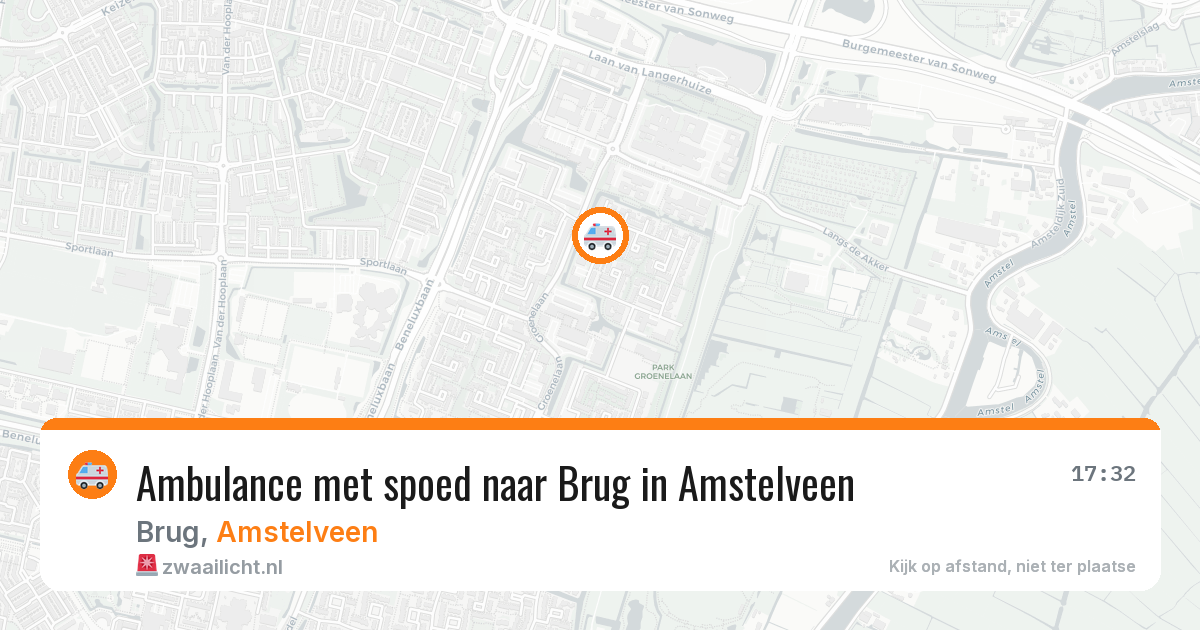 Ambulance met spoed naar Brug in Amstelveen — 16 mei 2026