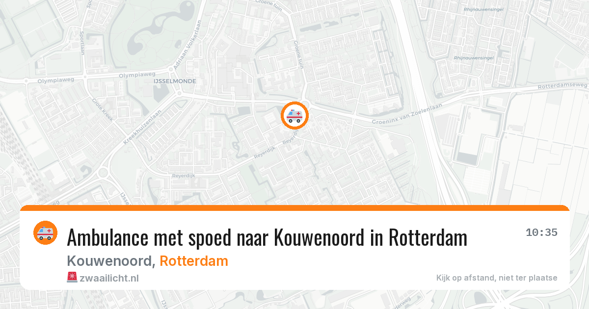 Ambulance met spoed naar Kouwenoord in Rotterdam — 25 mei 2026