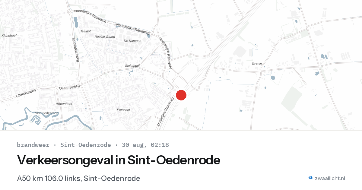 Verkeersongeval in Sint-Oedenrode — 30 aug 2026