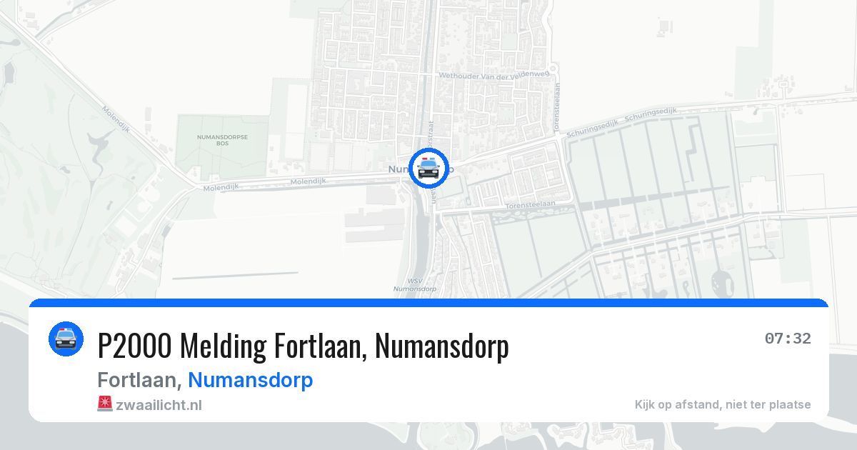 P2000 Melding Fortlaan, Numansdorp — 8 aug 2026