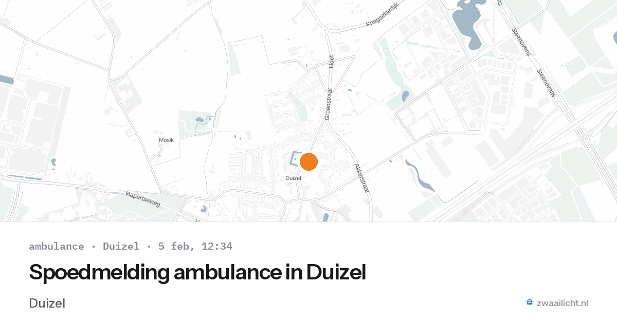 Spoedmelding ambulance in Duizel — 5 feb 2026