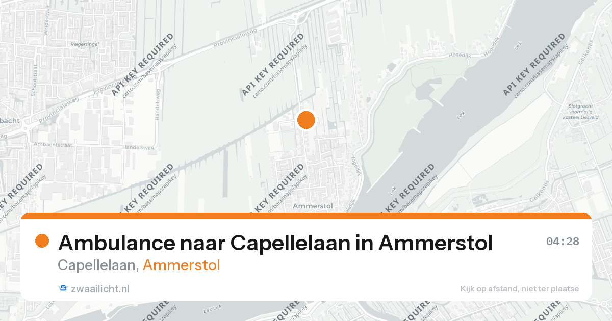 Ambulance naar Capellelaan in Ammerstol — 25 aug 2026