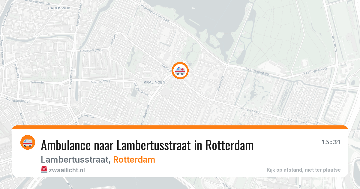 Ambulance naar Lambertusstraat in Rotterdam — 21 jun 2026